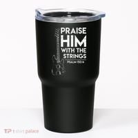 Praise Him Christian Worship Bass Guitar Player Tumbler thumb 0