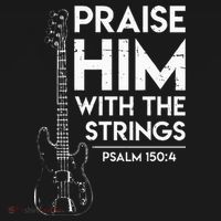 Praise Him Christian Worship Bass Guitar Player Baby Bodysuit thumb 2