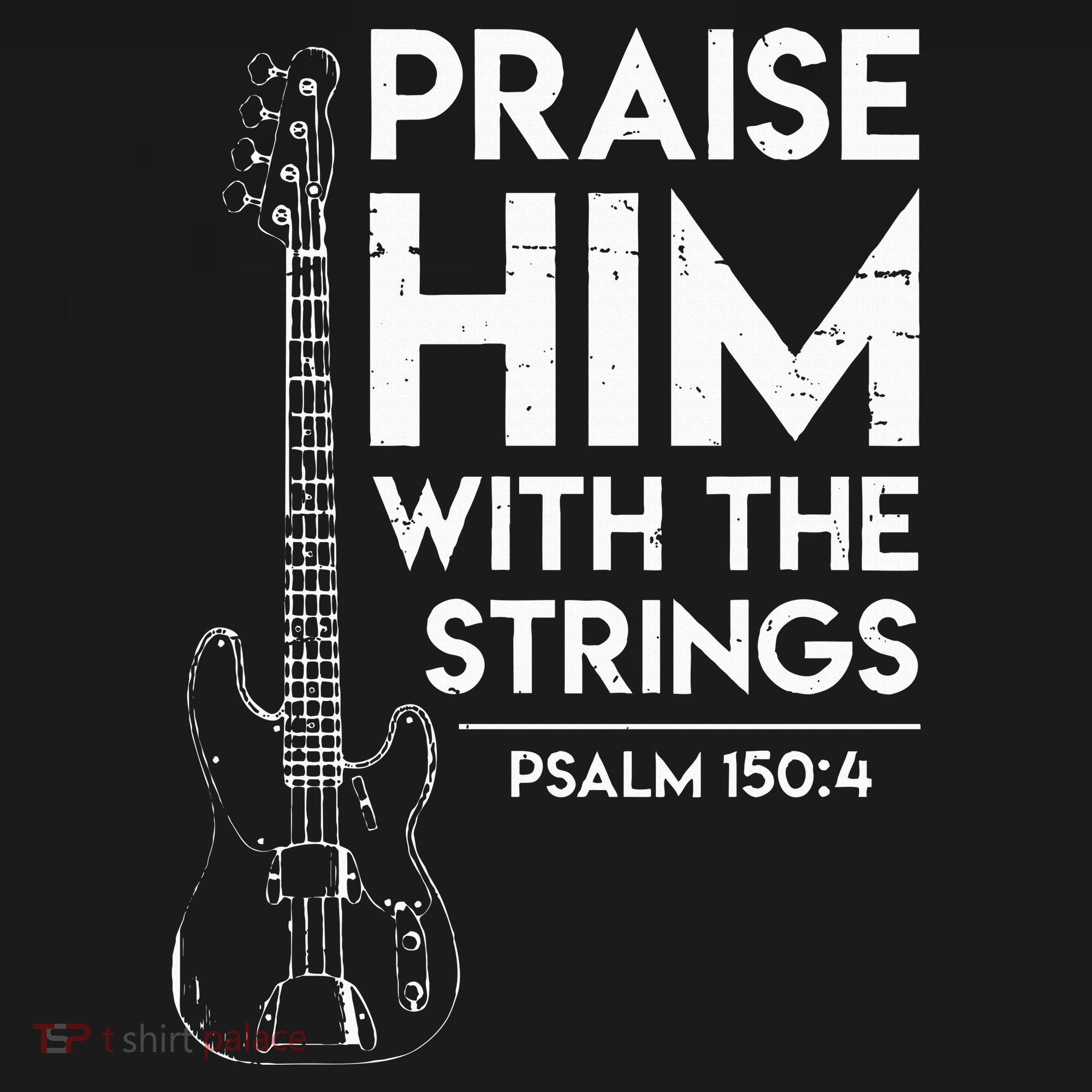 Praise Him Christian Worship Bass Guitar Player Visor