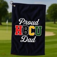 Proud Hbcu Dad Black College And University FatherS Day Golf Towel thumb 1