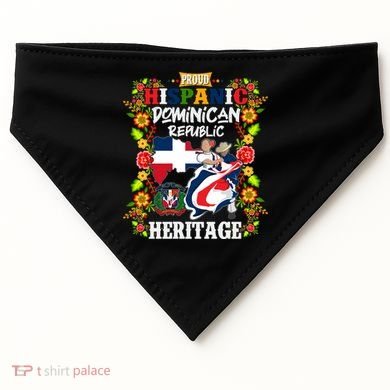 Proud Hispanic Dominican Republic Heritage USA-Made Doggie Bandana