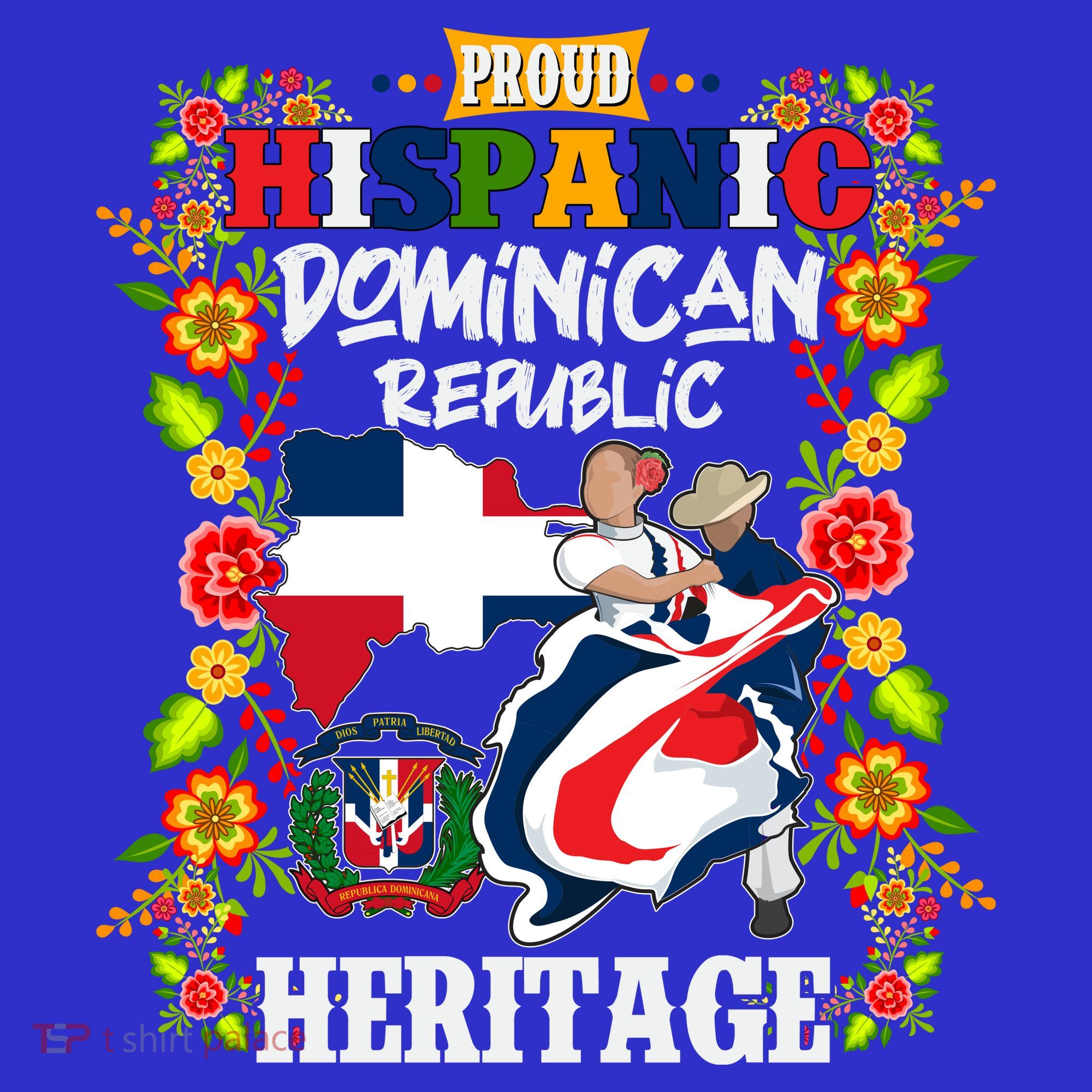 Proud Hispanic Dominican Republic Heritage T-Shirt