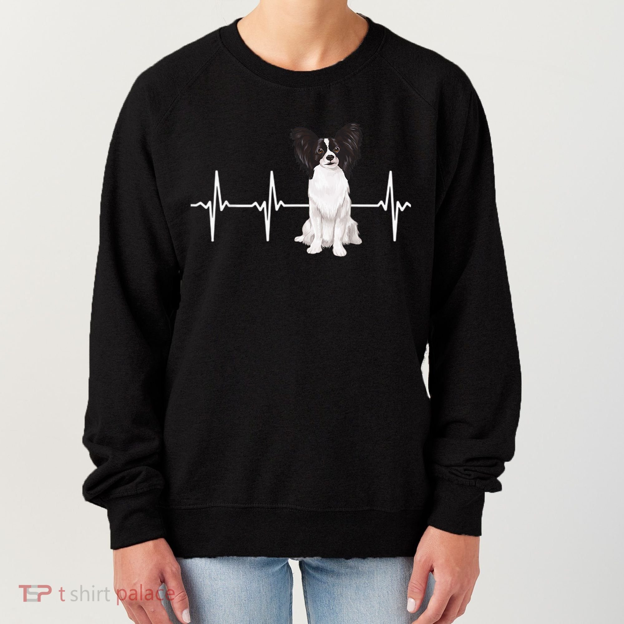 Papillon Heartbeat Dog Lover Women's Sweatshirt