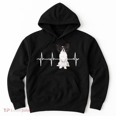 Papillon Heartbeat Dog Lover Hoodie