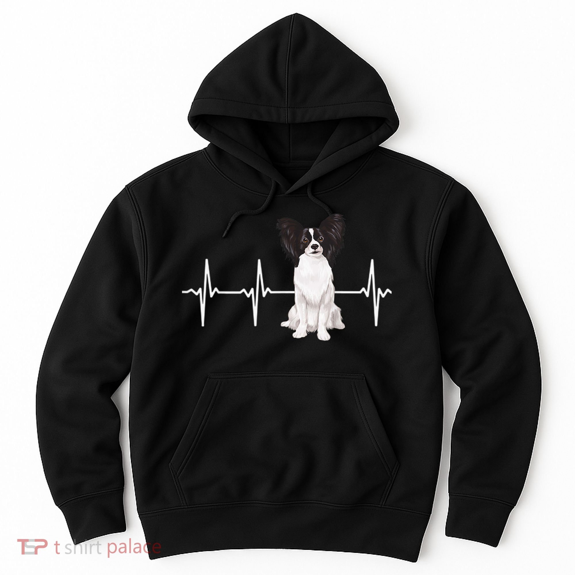 Papillon Heartbeat Dog Lover Hoodie