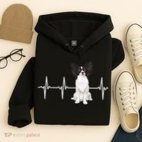 Papillon Heartbeat Dog Lover Hoodie thumb 4