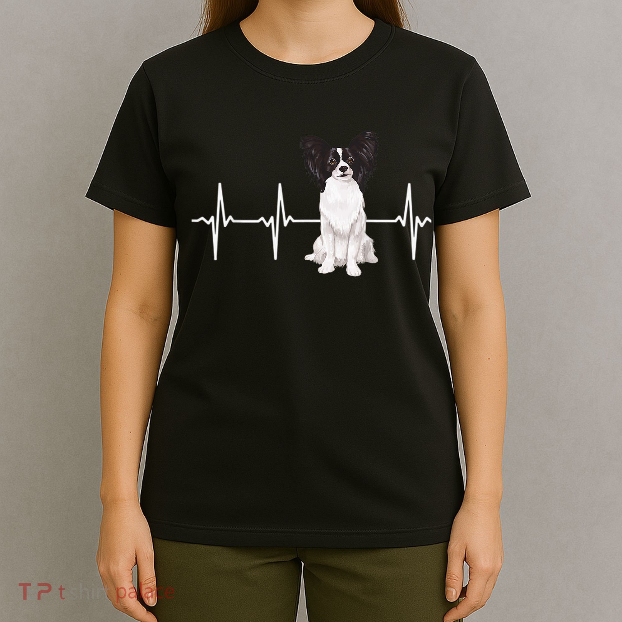 Papillon Heartbeat Dog Lover T-Shirt
