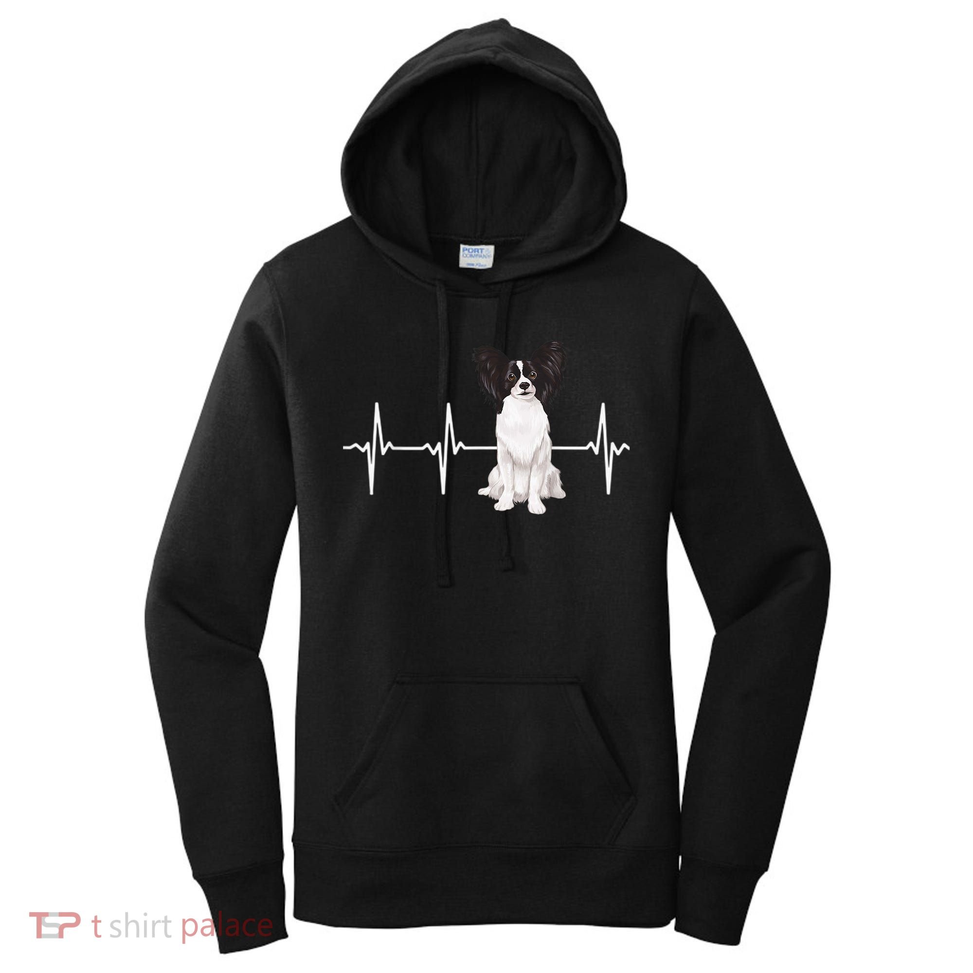 Papillon Heartbeat Dog Lover Women's Hoodie