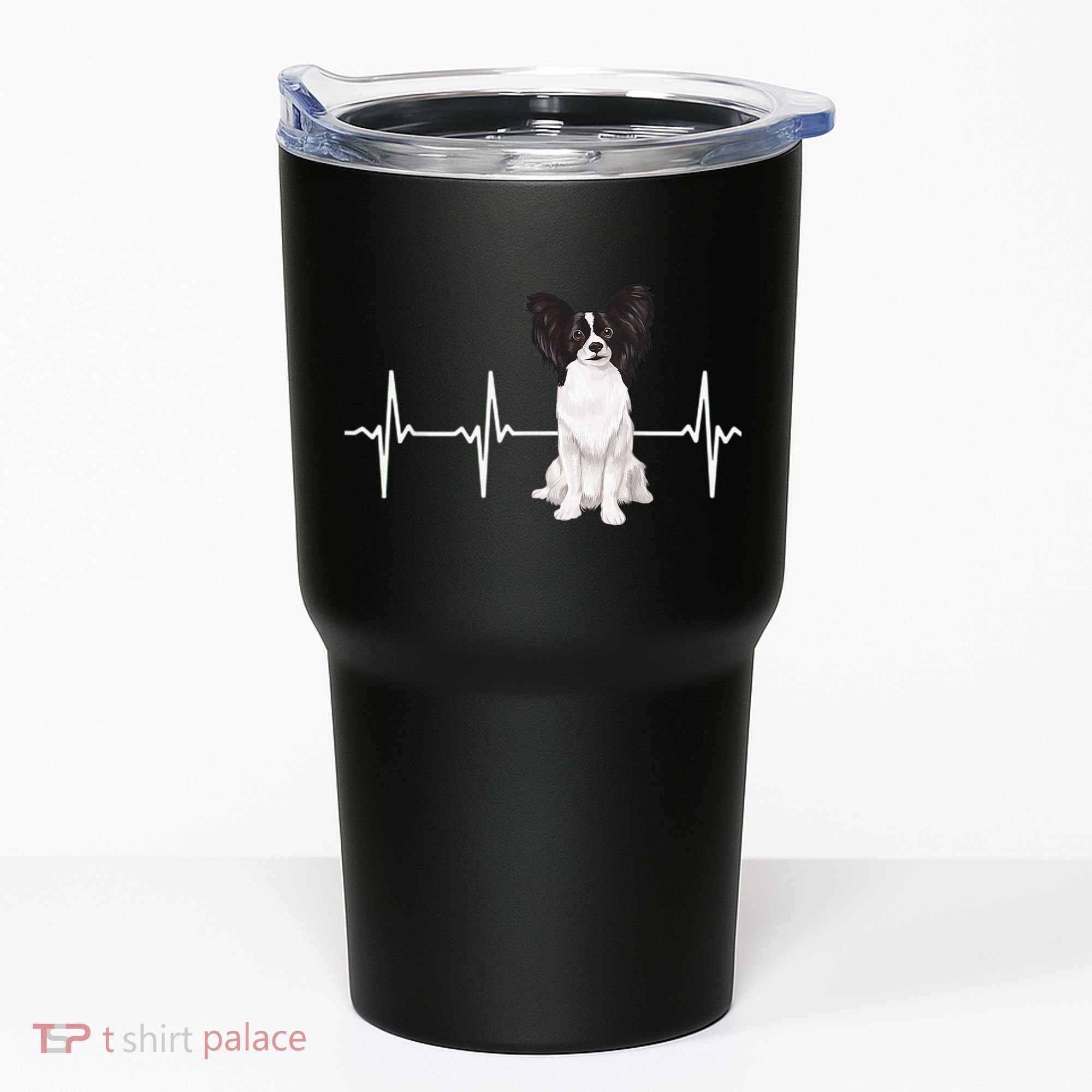 Papillon Heartbeat Dog Lover Tumbler