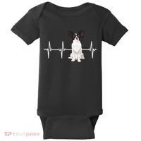 Papillon Heartbeat Dog Lover Baby Bodysuit thumb 0
