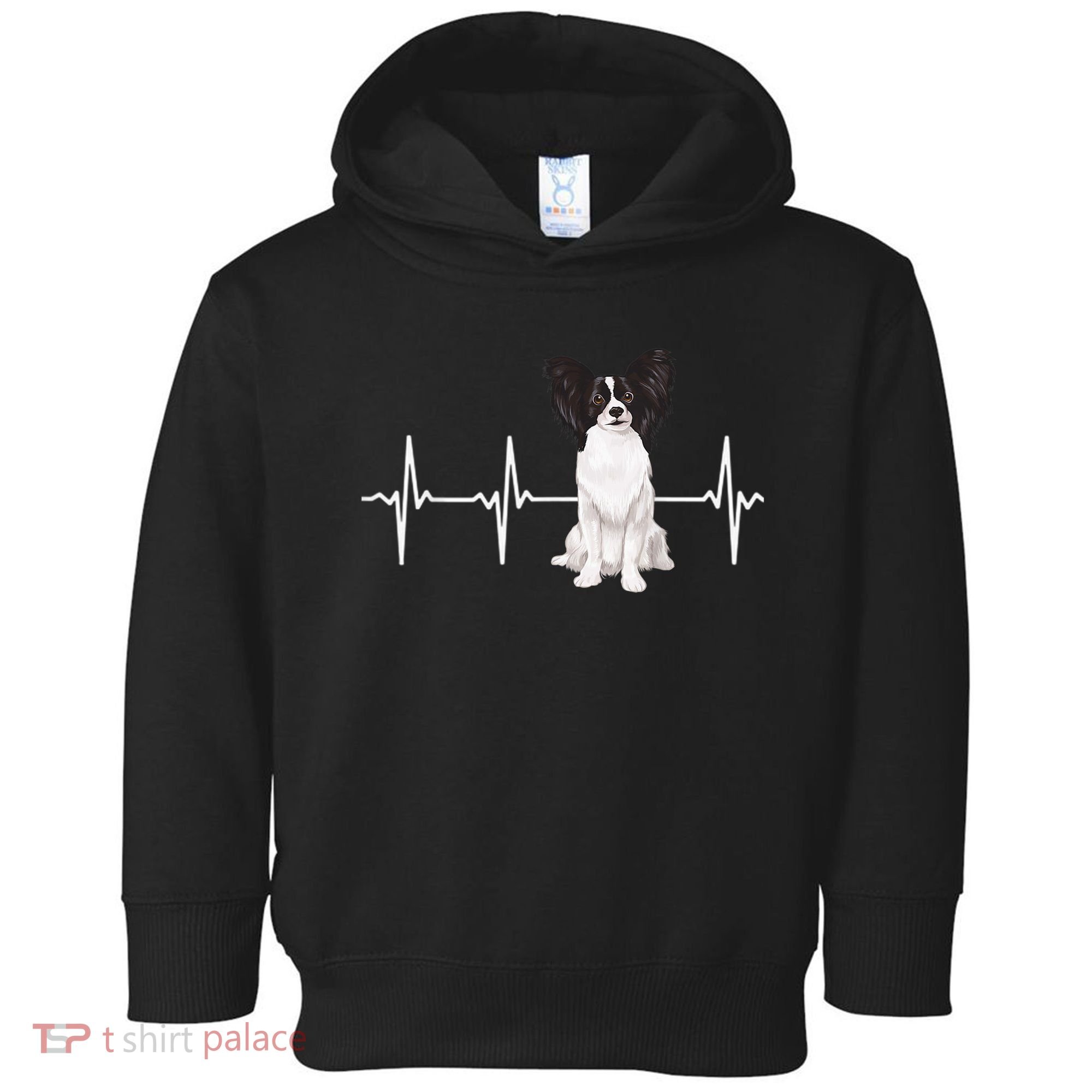 Papillon Heartbeat Dog Lover Toddler Hoodie