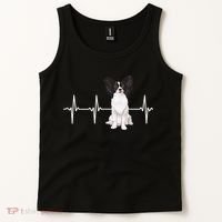 Papillon Heartbeat Dog Lover Tank Top thumb 2