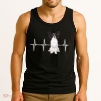 Papillon Heartbeat Dog Lover Tank Top thumb 3