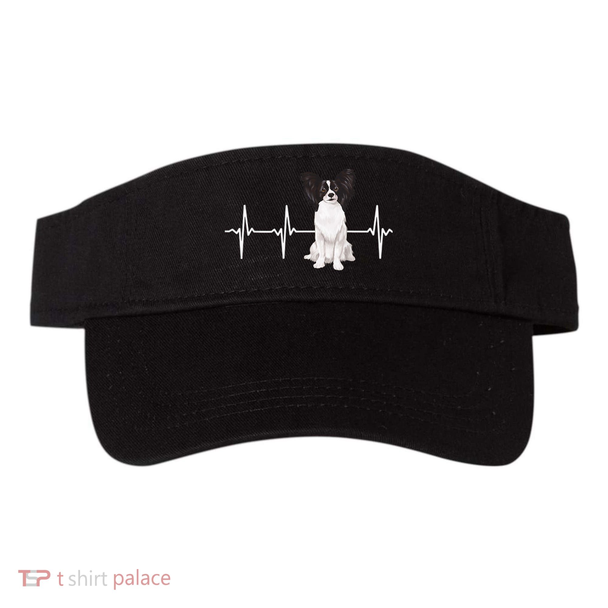 Papillon Heartbeat Dog Lover Visor