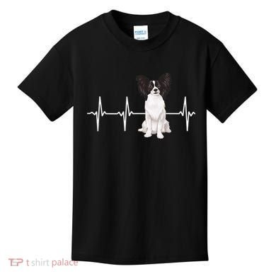 Papillon Heartbeat Dog Lover Kids T-Shirt