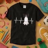 Papillon Heartbeat Dog Lover Kids T-Shirt thumb 3