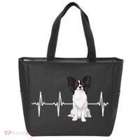 Papillon Heartbeat Dog Lover Tote Bag thumb 0