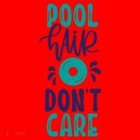 Pool Hair Don’T Care Santa Hat thumb 1