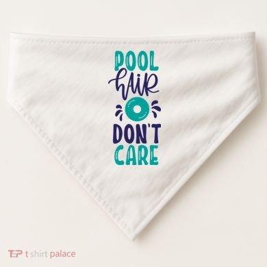 Pool Hair Don’T Care USA-Made Doggie Bandana