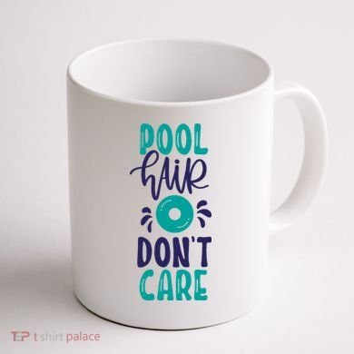Pool Hair Don’T Care Coffee Mug back