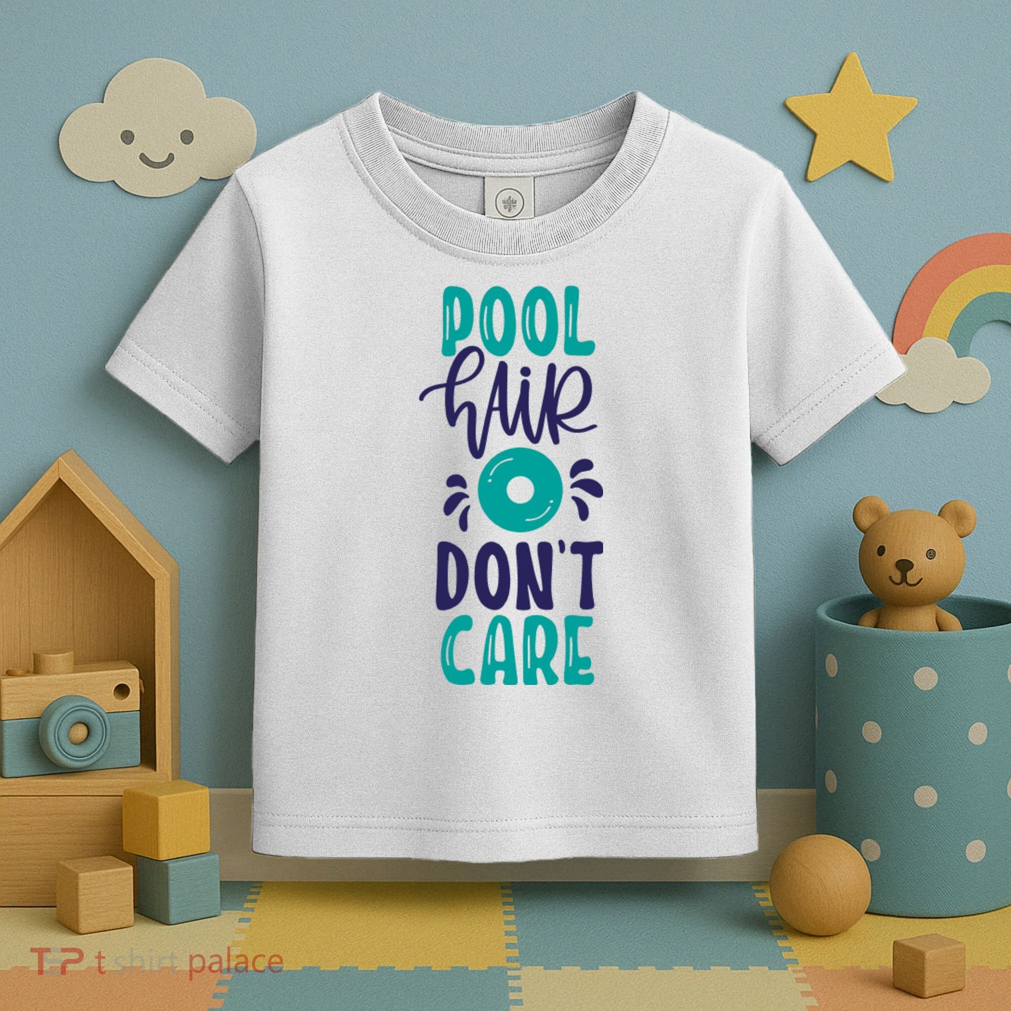 Pool Hair Don’T Care Toddler T-Shirt