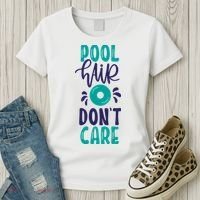 Pool Hair Don’T Care Women's T-Shirt thumb 3