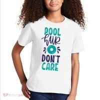Pool Hair Don’T Care Kids T-Shirt thumb 2