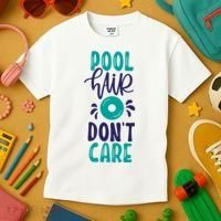 Pool Hair Don’T Care Kids T-Shirt thumb 3