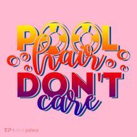Pool Hair Dont Care Funny Pool Party Gift Coaster thumb 2