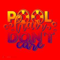 Pool Hair Dont Care Funny Pool Party Gift Santa Hat thumb 1