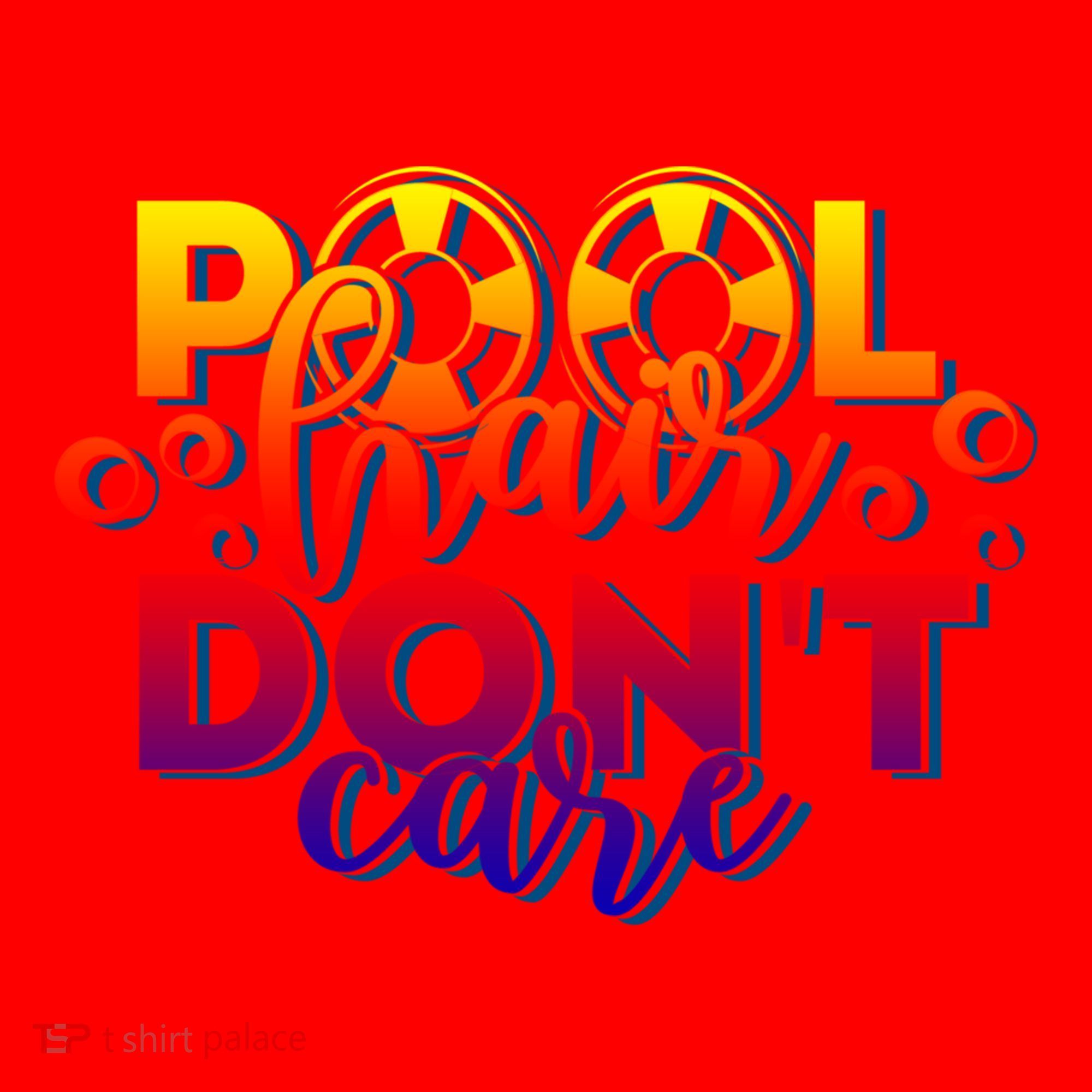 Pool Hair Dont Care Funny Pool Party Gift Santa Hat