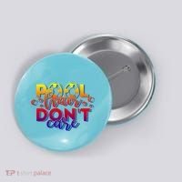 Pool Hair Dont Care Funny Pool Party Gift Button thumb 0