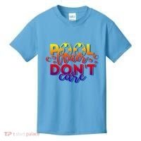 Pool Hair Dont Care Funny Pool Party Gift Kids T-Shirt thumb 0
