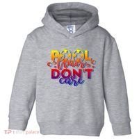 Pool Hair Dont Care Funny Pool Party Gift Toddler Hoodie thumb 0