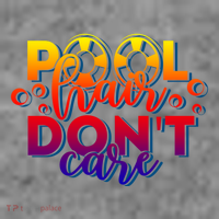 Pool Hair Dont Care Funny Pool Party Gift Toddler Hoodie thumb 2