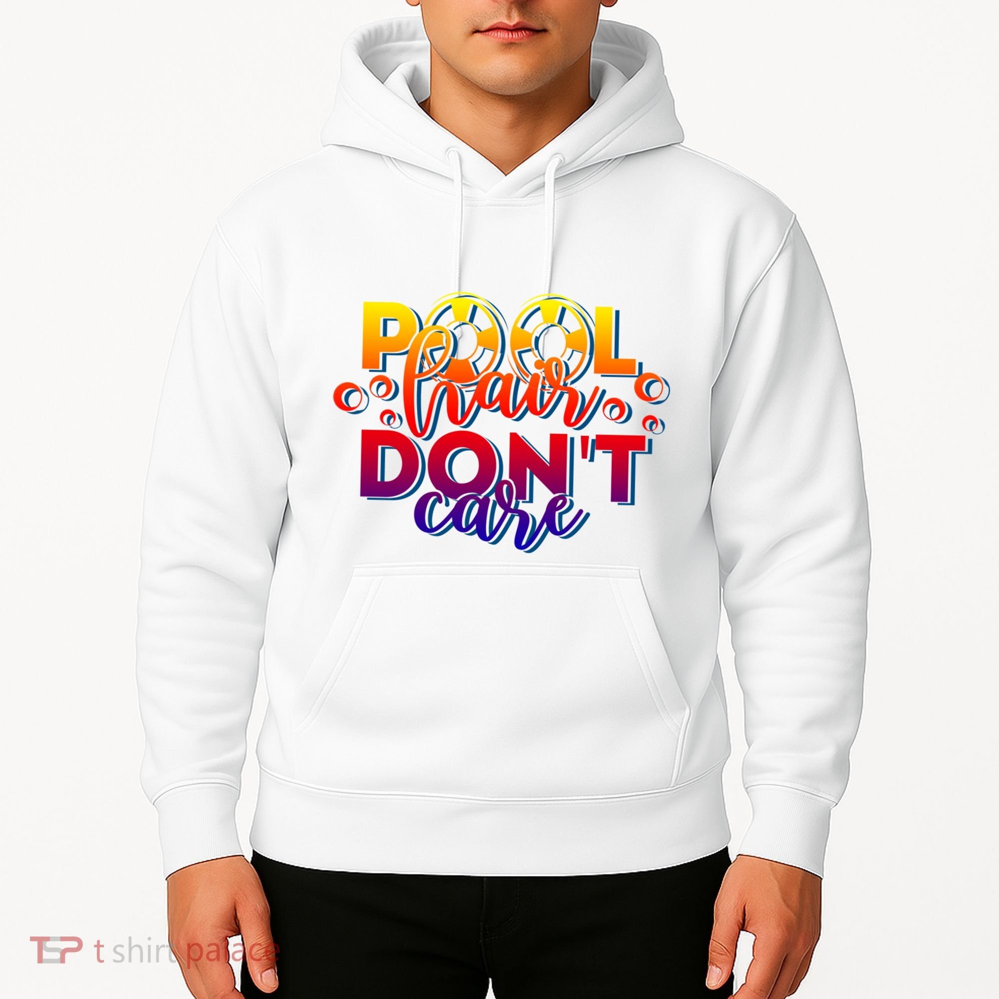 Pool Hair Dont Care Funny Pool Party Gift Hoodie