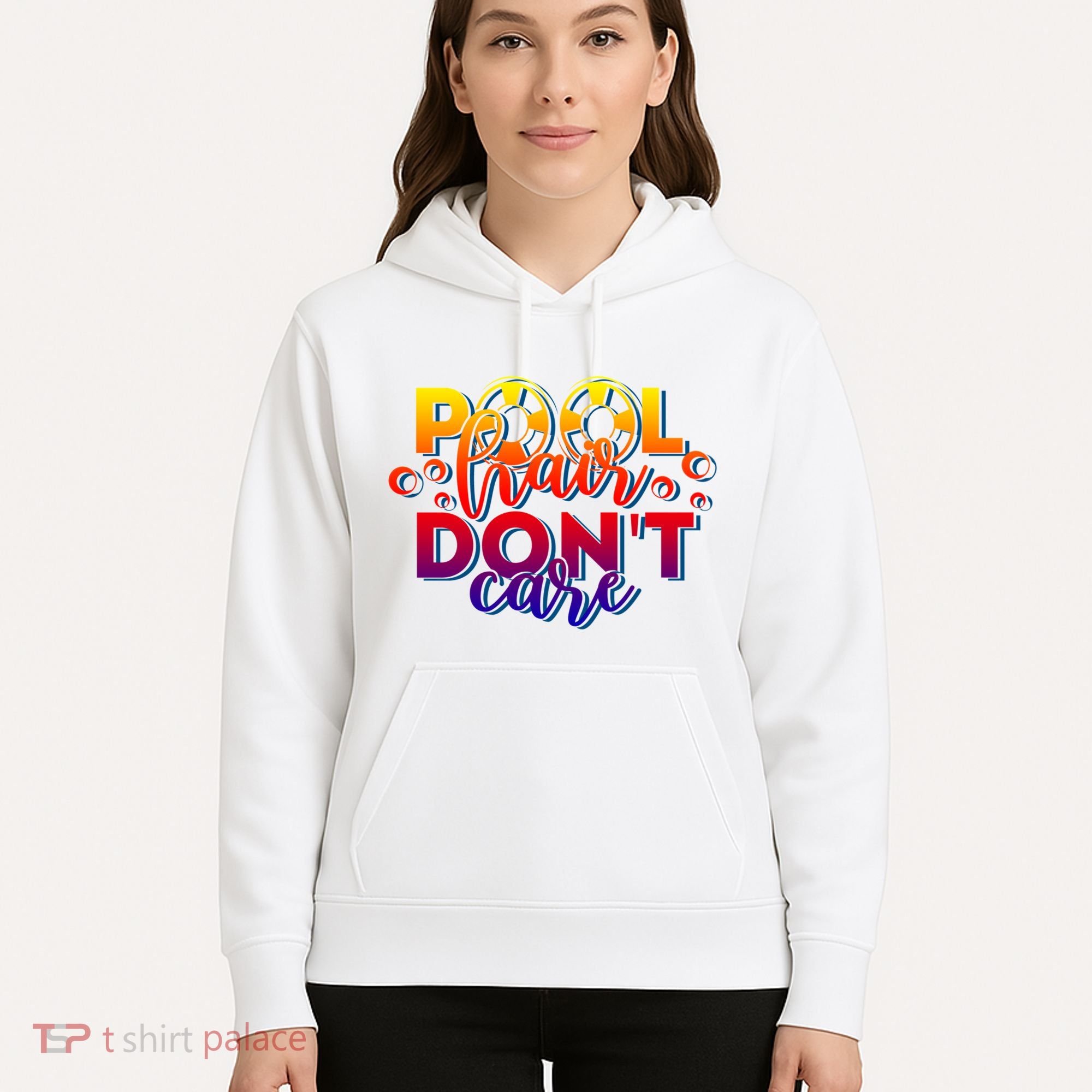 Pool Hair Dont Care Funny Pool Party Gift Hoodie