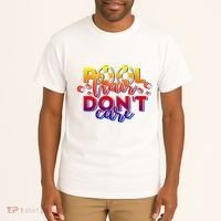 Pool Hair Dont Care Funny Pool Party Gift Tall T-Shirt thumb 2
