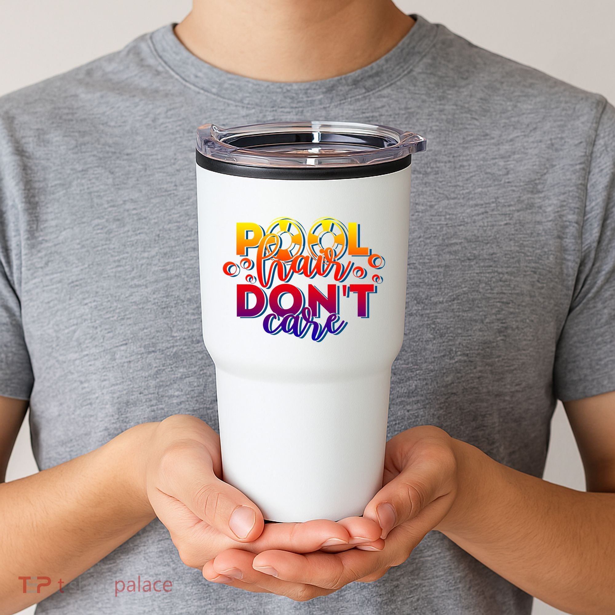 Pool Hair Dont Care Funny Pool Party Gift Tumbler