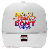 Pool Hair Dont Care Funny Pool Party Gift Hat thumb 0