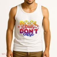 Pool Hair Dont Care Funny Pool Party Gift Tank Top thumb 3