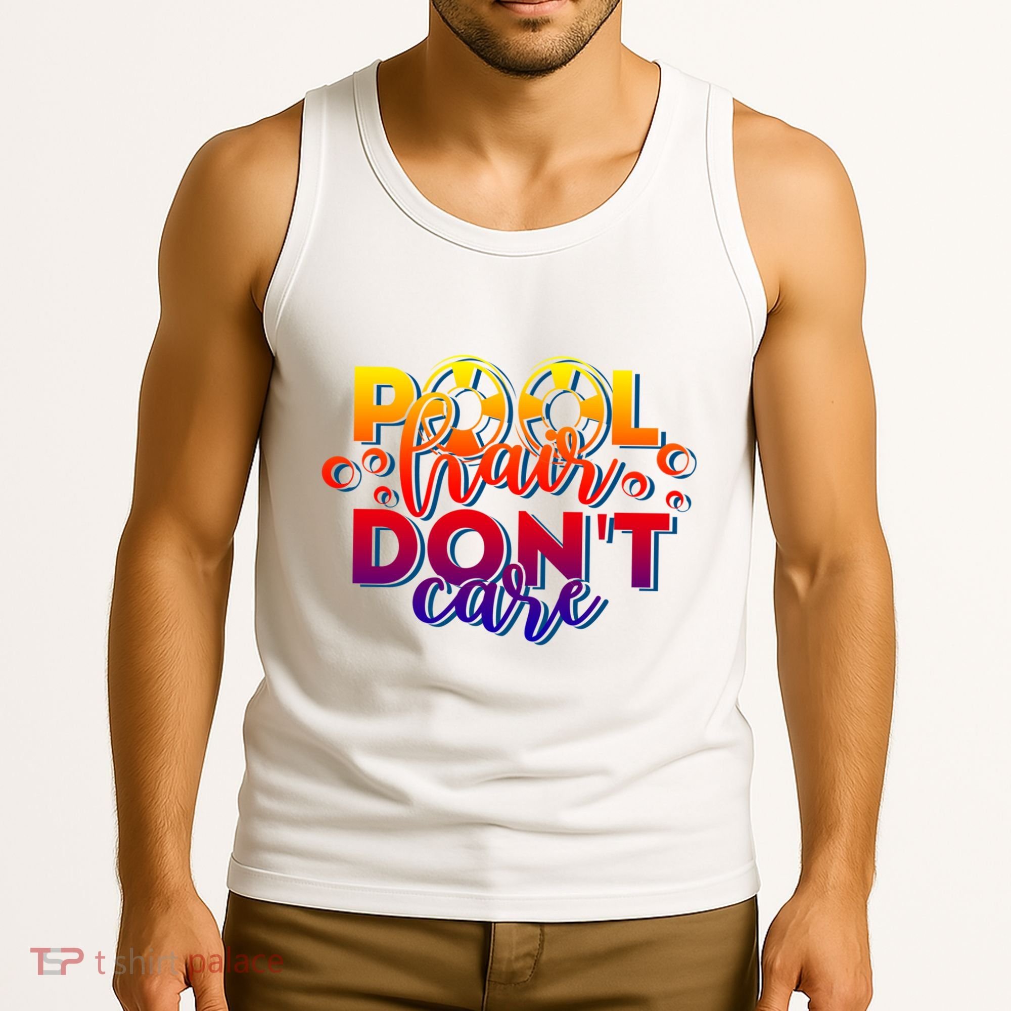 Pool Hair Dont Care Funny Pool Party Gift Tank Top