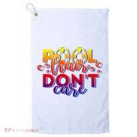 Pool Hair Dont Care Funny Pool Party Gift Golf Towel thumb 0