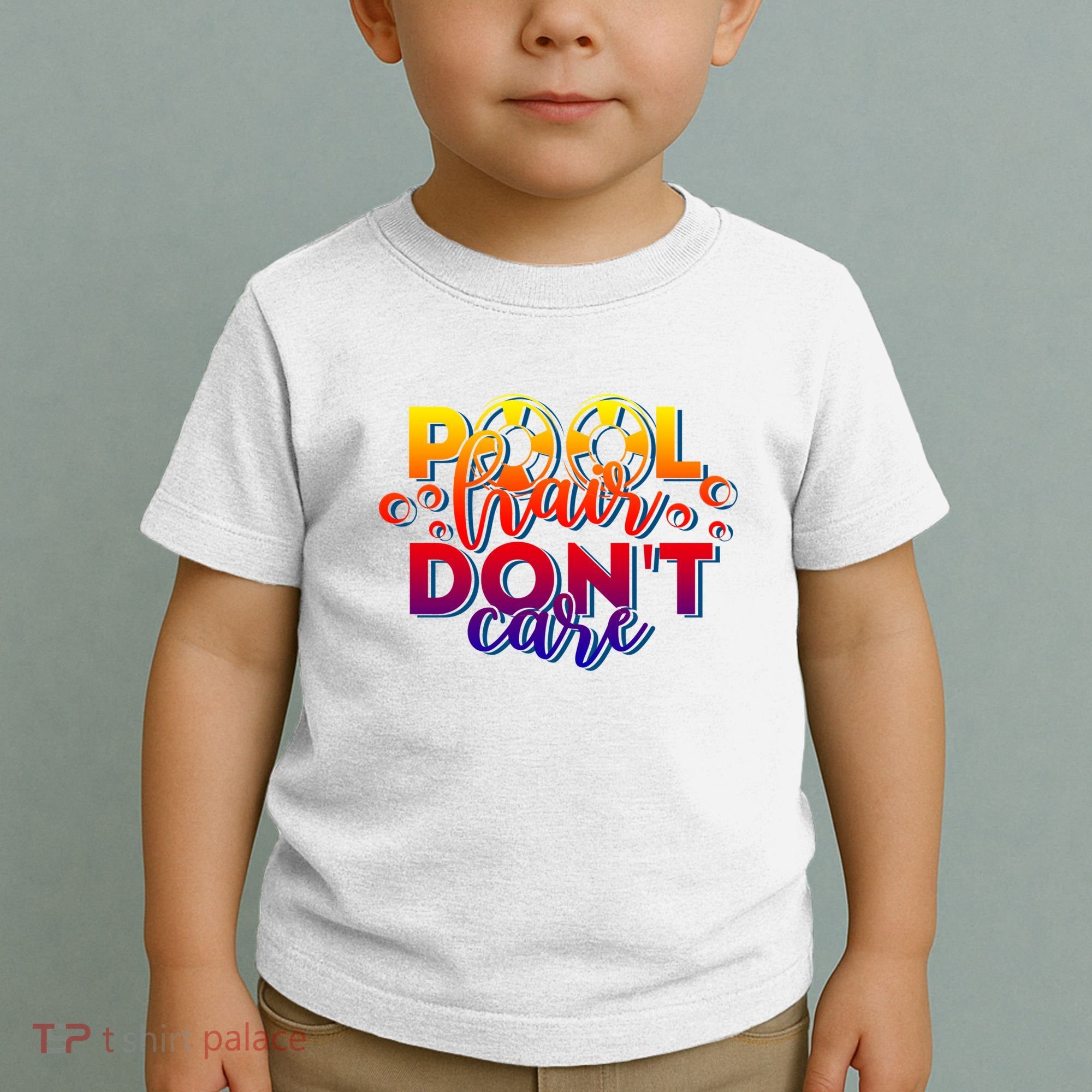 Pool Hair Dont Care Funny Pool Party Gift Toddler T-Shirt