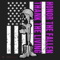 Purple Heart Day Military Honor The Fallen Thank The Living Gift Beanie thumb 2