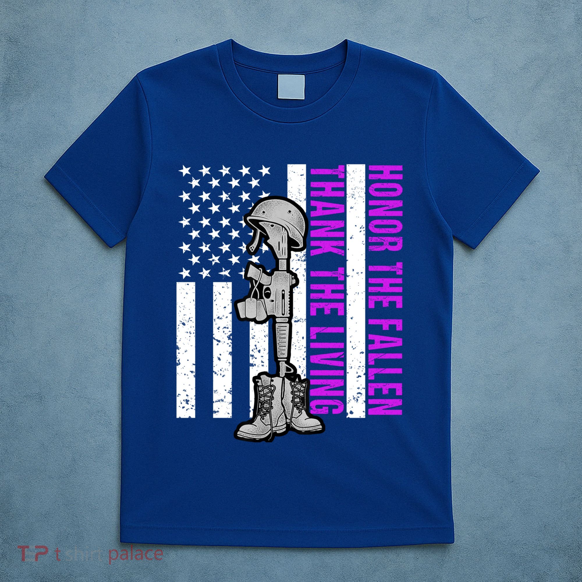 Purple Heart Day Military Honor The Fallen Thank The Living Gift T-Shirt