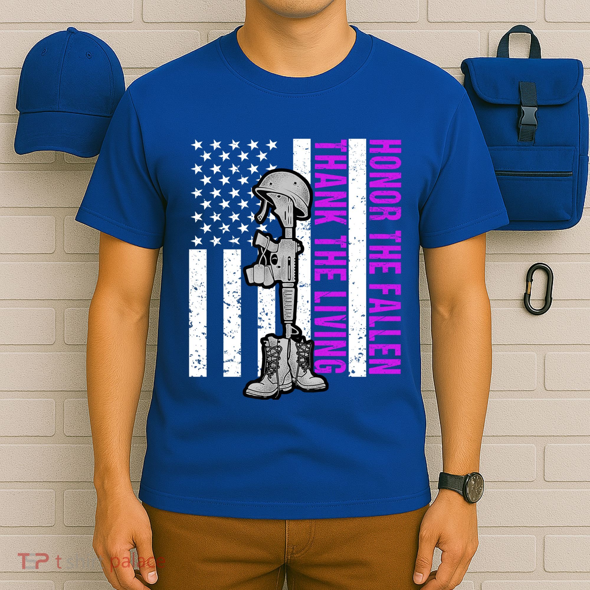 Purple Heart Day Military Honor The Fallen Thank The Living Gift T-Shirt