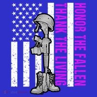 Purple Heart Day Military Honor The Fallen Thank The Living Gift T-Shirt thumb 7