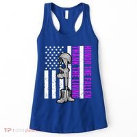 Purple Heart Day Military Honor The Fallen Thank The Living Gift Women's Tank Top thumb 0