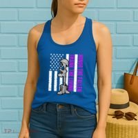 Purple Heart Day Military Honor The Fallen Thank The Living Gift Women's Tank Top thumb 2